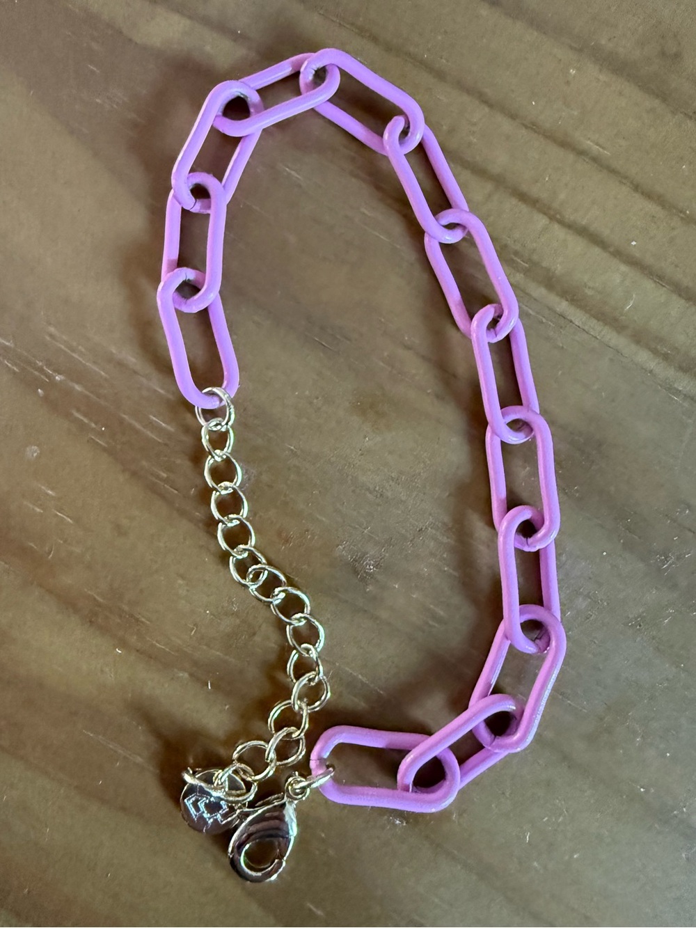 Pink enamel Chain-Link Bracelet